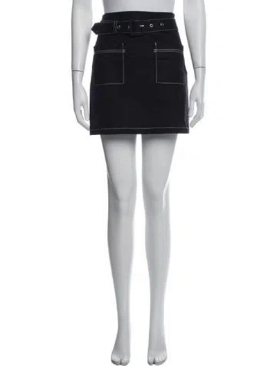 Pre-owned Maje Mini Skirt In Black