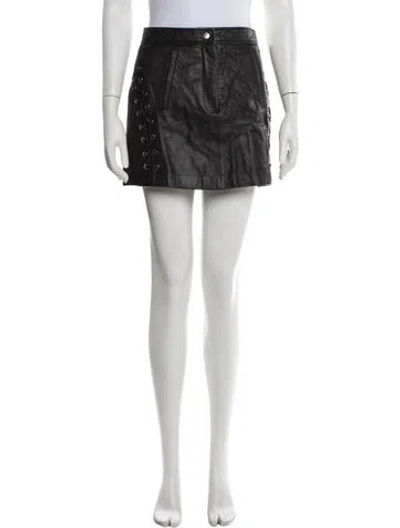 Pre-owned Maje Mini Skirt In Black