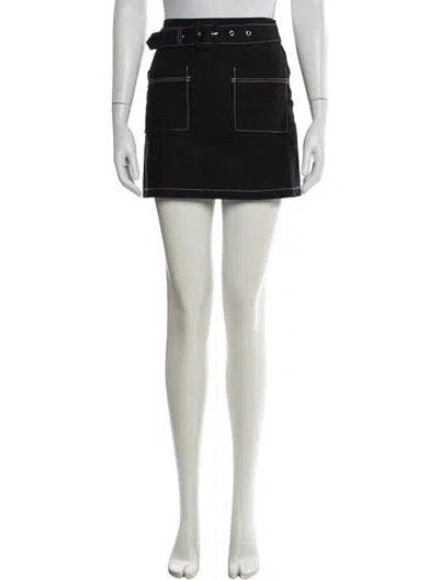 Pre-owned Maje Mini Skirt In Black