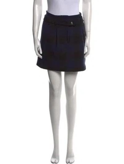 Pre-owned Maje Mini Skirt In Blue