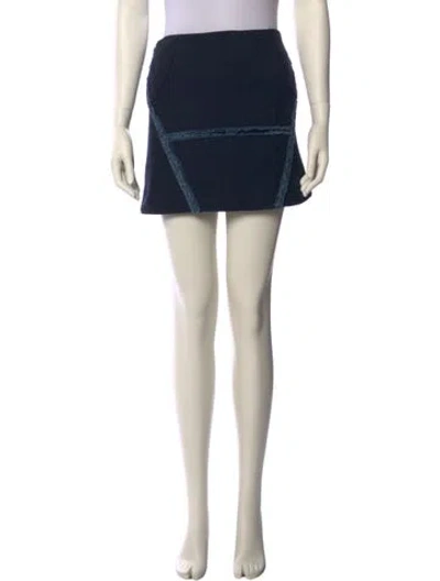 Pre-owned Maje Mini Skirt In Blue