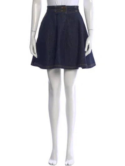 Pre-owned Maje Mini Skirt In Blue