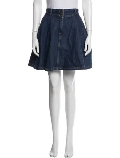 Pre-owned Maje Mini Skirt In Blue
