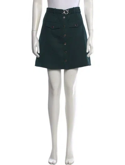 Pre-owned Maje Mini Skirt In Green