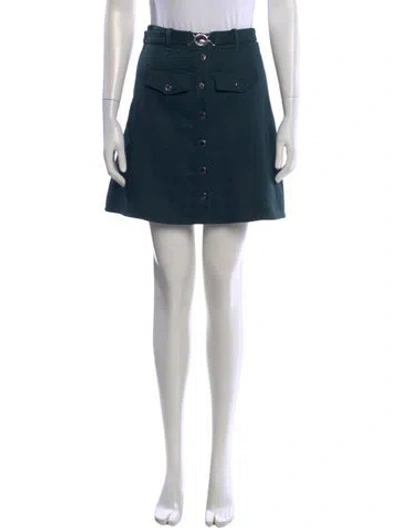 Pre-owned Maje Mini Skirt In Green