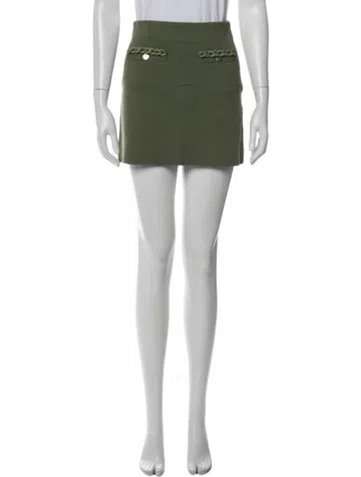 Pre-owned Maje Mini Skirt In Green