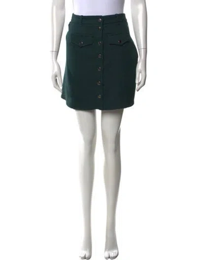Pre-owned Maje Mini Skirt In Green