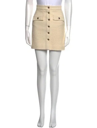 Pre-owned Maje Mini Skirt In Neutral