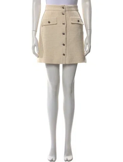 Pre-owned Maje Mini Skirt In Neutral