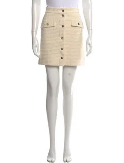 Pre-owned Maje Mini Skirt In Neutral