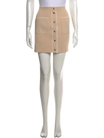 Pre-owned Maje Mini Skirt In Neutral