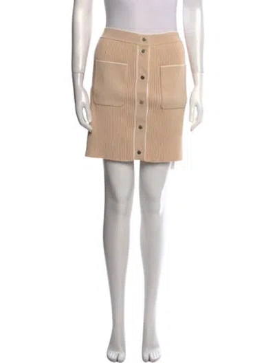 Pre-owned Maje Mini Skirt In Neutral