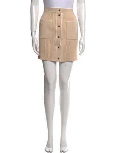 Pre-owned Maje Mini Skirt In Neutrals