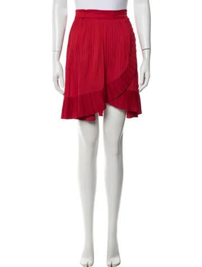 Pre-owned Maje Mini Skirt In Red