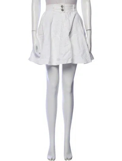 Pre-owned Maje Mini Skirt In White