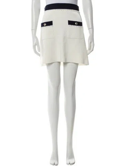 Pre-owned Maje Mini Skirt In White