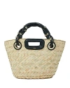 Maje Mini Basket Tote Bag In Black