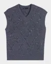 MAJE MIPA SEQUINED DIAMOND SWEATER VEST