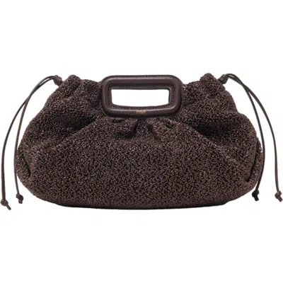 Maje Milpli Boucle Clutch In Red