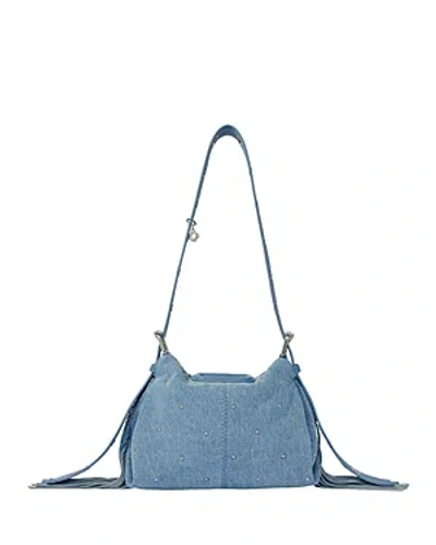 Maje Womens Bleus Miss M Mini Stud-embellished Denim Cross-body Bag
