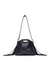 Maje Miss M Mini Embossed Leather Bag In Black