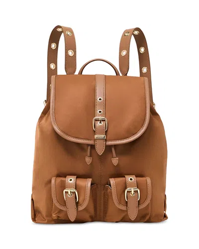 Maje Miss M Nylon & Leather Backpack In Brown