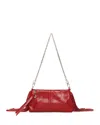 Maje Miss M Patent Leather Pouch In Red
