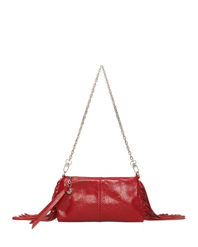 Maje Miss M Patent Leather Pouch In Red