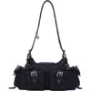 Maje Miss M Pockets Denim Bag In Blue