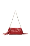 Maje Miss M Pouch Leather Clutch In Red