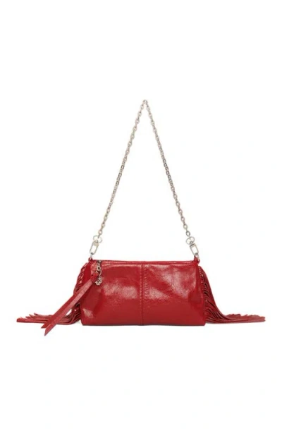 Maje Miss M Pouch Leather Clutch In Red