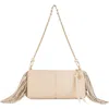 Maje Miss M Raffia-look Clutch Bag In Beige