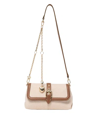 Maje Miss M Walk Canvas Crossbody In Neutral
