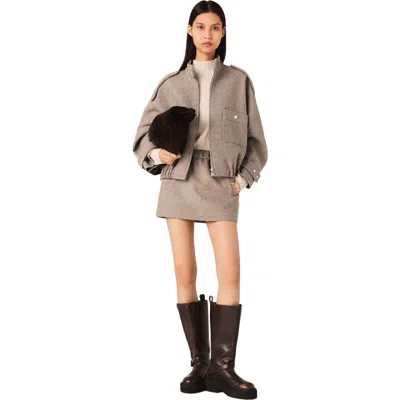 MAJE MAJE MIXED WOOL JACKET