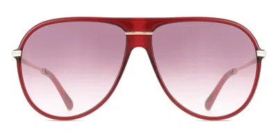 Maje Mj5010 005 Women's Sunglasses Burgundy Size 56