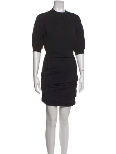 Pre-owned Maje Mock Neck Mini Dress W/ Tags In Black