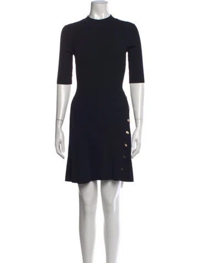 Pre-owned Maje Mock Neck Mini Dress W/ Tags In Black
