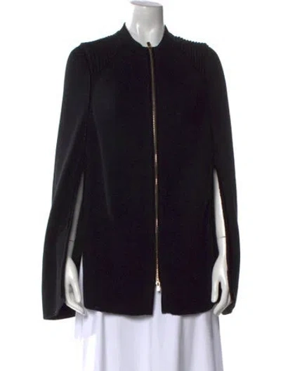 Pre-owned Maje Mock Neck Sweater In Black