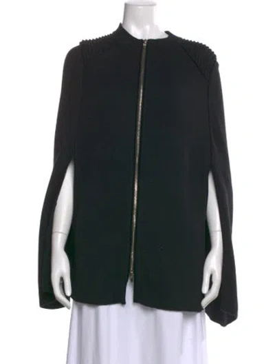 Pre-owned Maje Mock Neck Sweater In Black