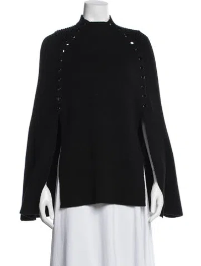 Pre-owned Maje Mock Neck Sweater In Blue