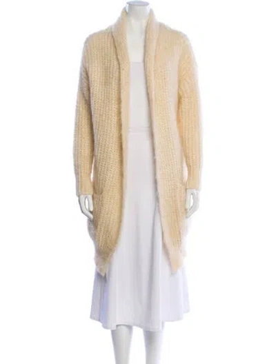 Pre-owned Maje Mohair Cowl Neck Sweater In Neutral