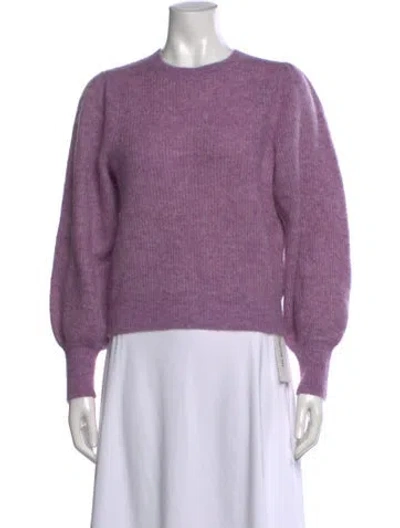 Pre-owned Maje Mohair Midi Length Dress In Purple