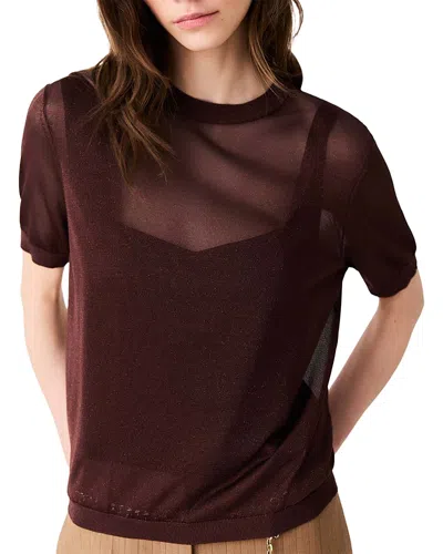 Maje Momita 2-in-1 Top In Brown