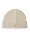 Maje Womens Blanc Clover-embellished Ribbed Wool And Cashmere-blend Hat In Ecru