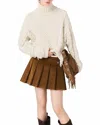 Maje Moritz Wool Blend High Neck Sweater In Neutral