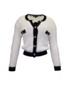 Maje Muffy Fuzzy Cardigan In White Polyamide In White