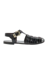 Maje Multi-strap Leather Sandals In Black