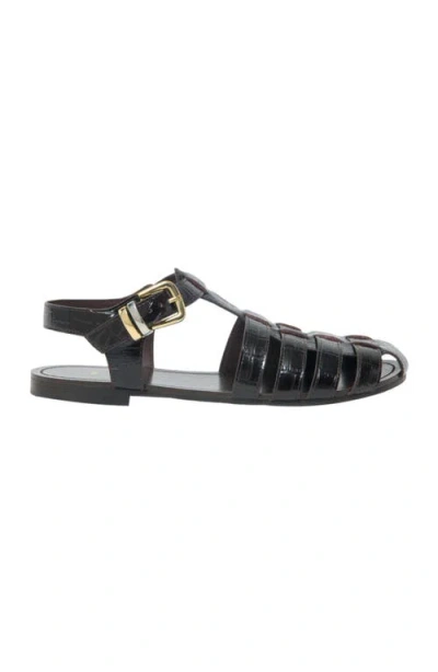 Maje Multi-strap Leather Sandals In Black