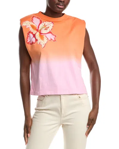 Maje Muscle T-shirt In Orange