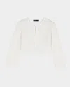 Maje Sequin-embellished Cardigan In White